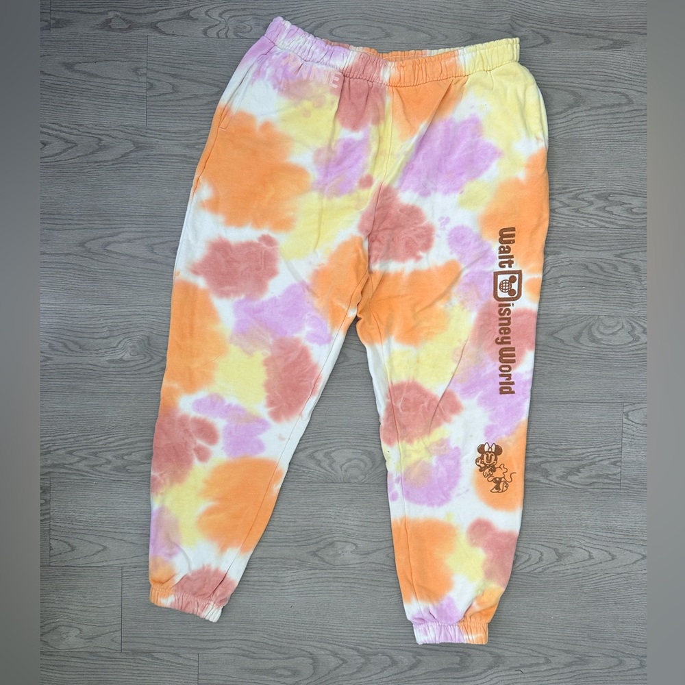 Disney Tie-Dye Sweatpants - Orange, Pink, Yellow
